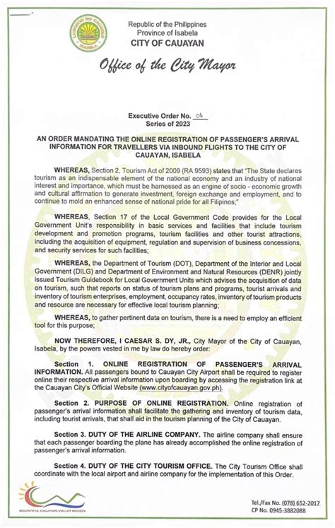 Cauayan Executive Summary 2020 .